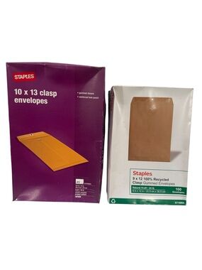 NEW Clasp Envelopes in Size 10 x 13 ~ Qty 85 & 9 x 12 ~ Qty 100
